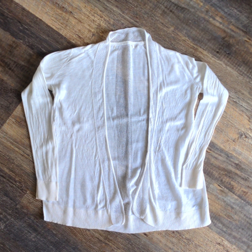 🔖3 for $25 White Open Knit Cardigan Sweater